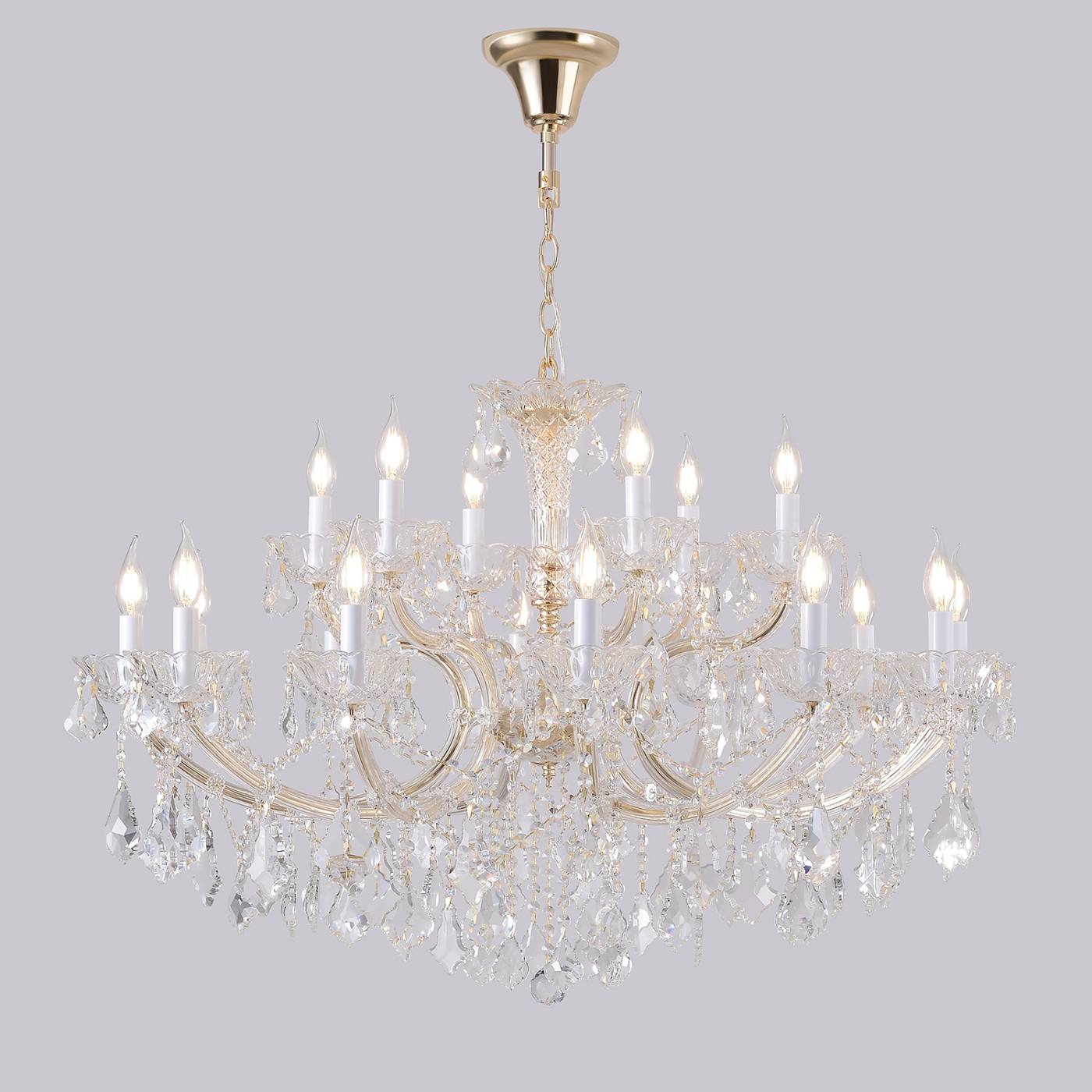 CRISTELLE SP12+6 GOLD Подвесная люстра CRISTELLE Crystal Lux CRISTELLE SP12+6 GOLD