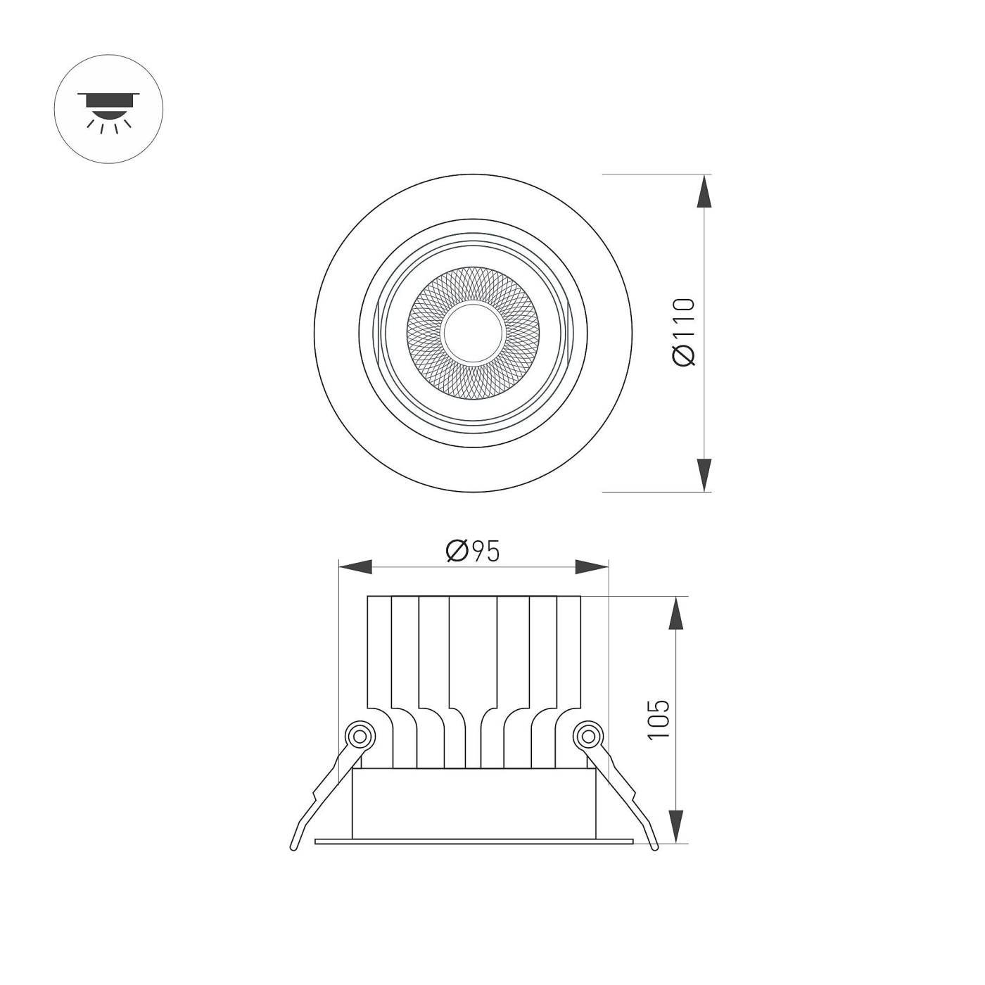 Встраиваемый светильник Arlight Vortex 057754