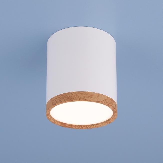 DLR024 6W 4200K белый матовый/светлый дуб Накладной светильник Elektrostandart DLR024 6W 4200K белый матовый/светлый дуб