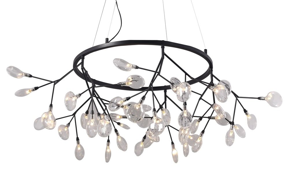 EVITA SP45 D BLACK/TRANSPARENT Подвесная люстра Crystal Lux EVITA SP45 D BLACK/TRANSPARENT