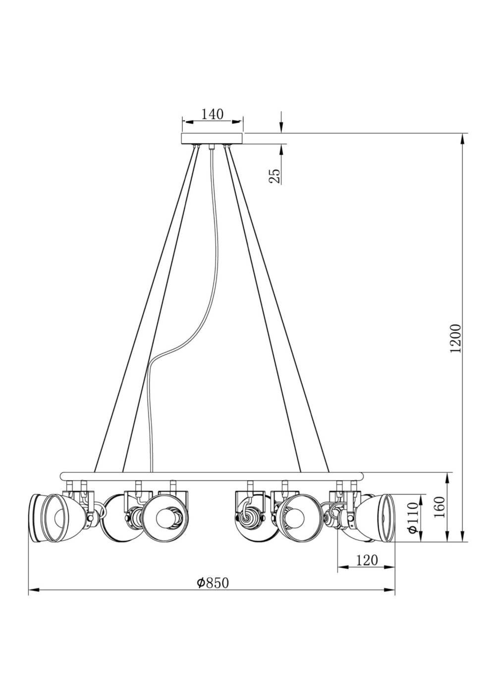 FR4003PL-08W Подвесная люстра Freya Roslyn FR4003PL-08W