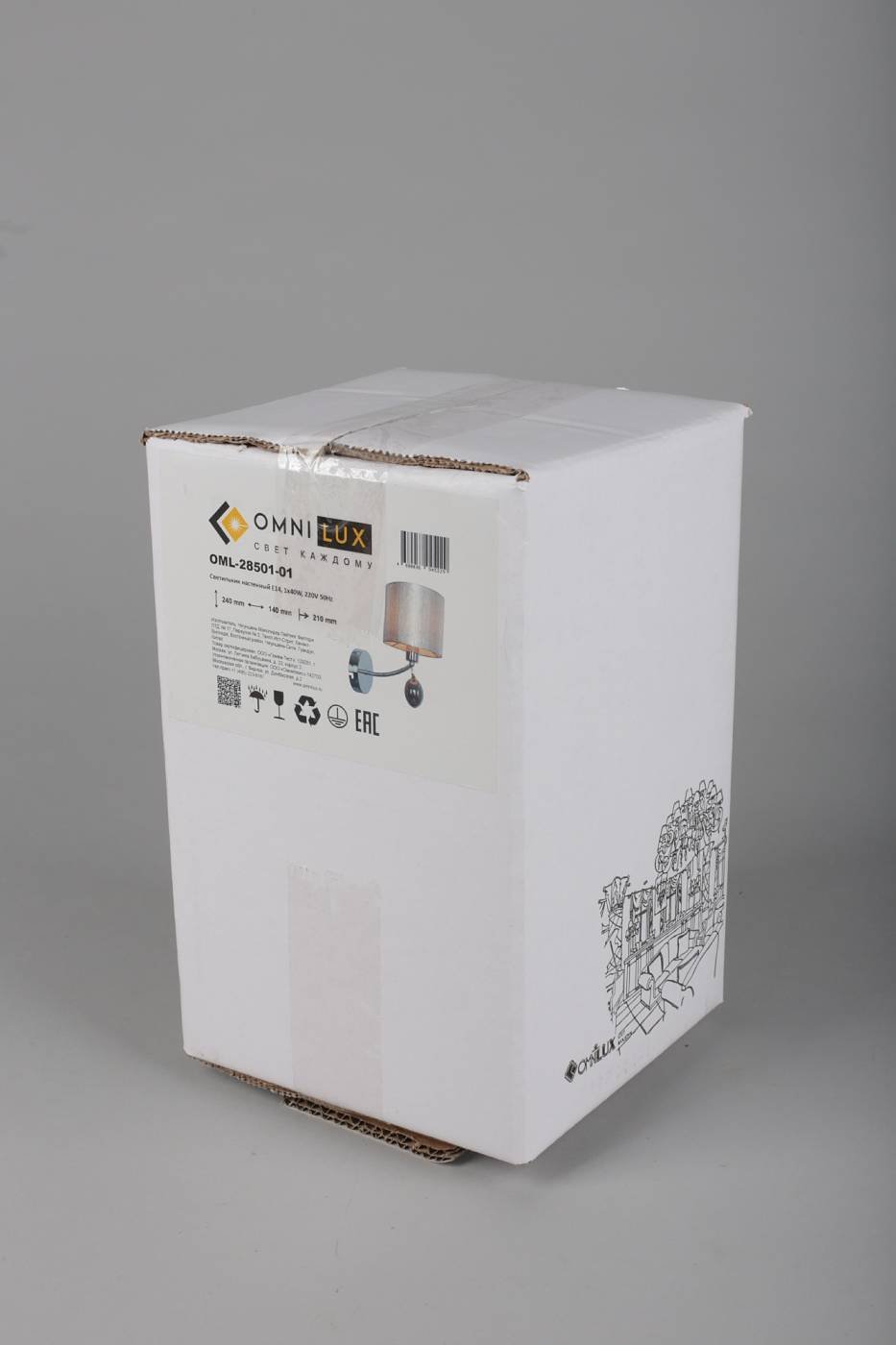 OML-28501-01 Настенное бра Omnilux Stelvio OML-28501-01