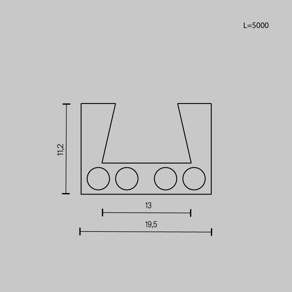 TRX160-115B Шинопровод 5м Maytoni Busbar trunkings Elasity TRX160-115B