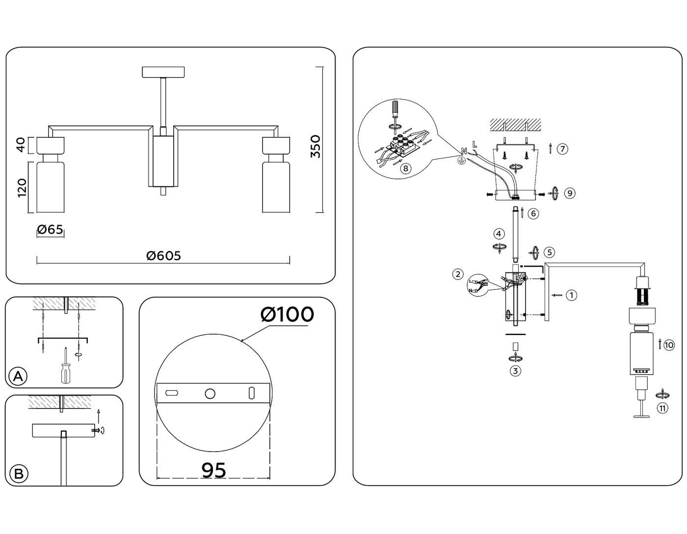 Потолочная люстра Ambrella Heigh Light LH56124