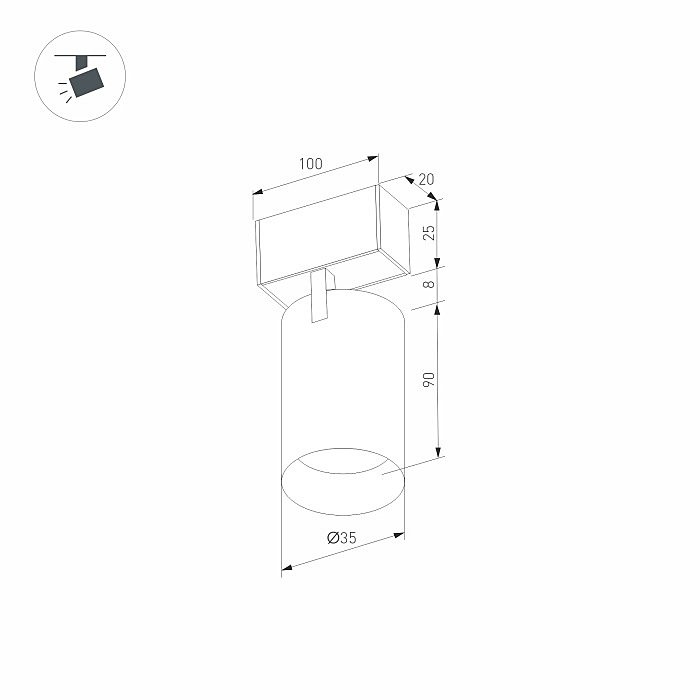 Трековый светильник Arlight Mag-25 035001(1)