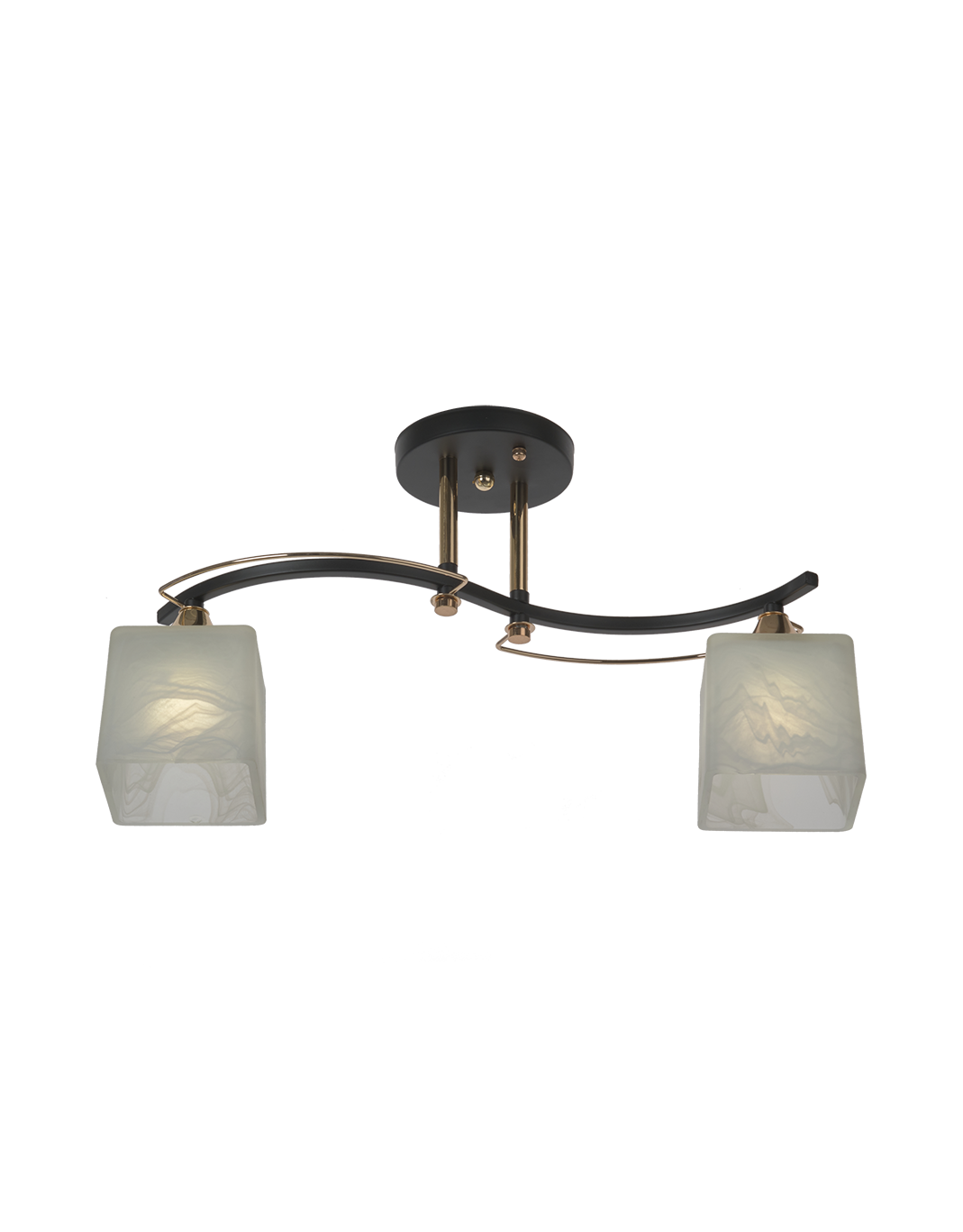 Потолочная люстра Мелодия Света Cube P5535-2 BK+GD 000029939