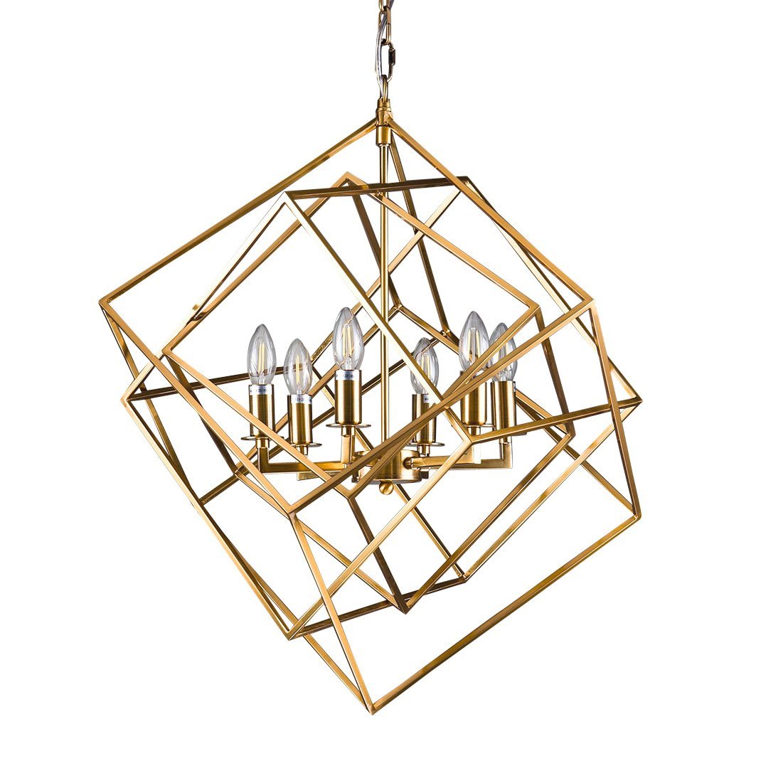 KM0282P-6 brass Подвесная люстра Delight Collection Matrix KM0282P-6 brass