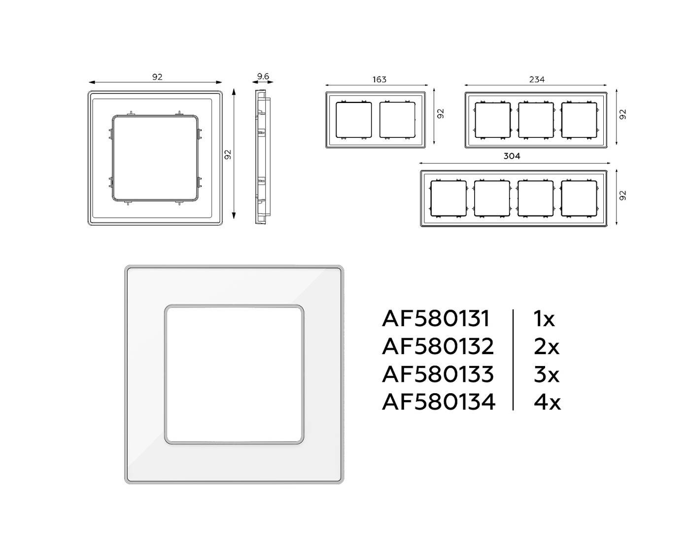 AF580131 Рамка Ambrella Volt Arctic AF580131