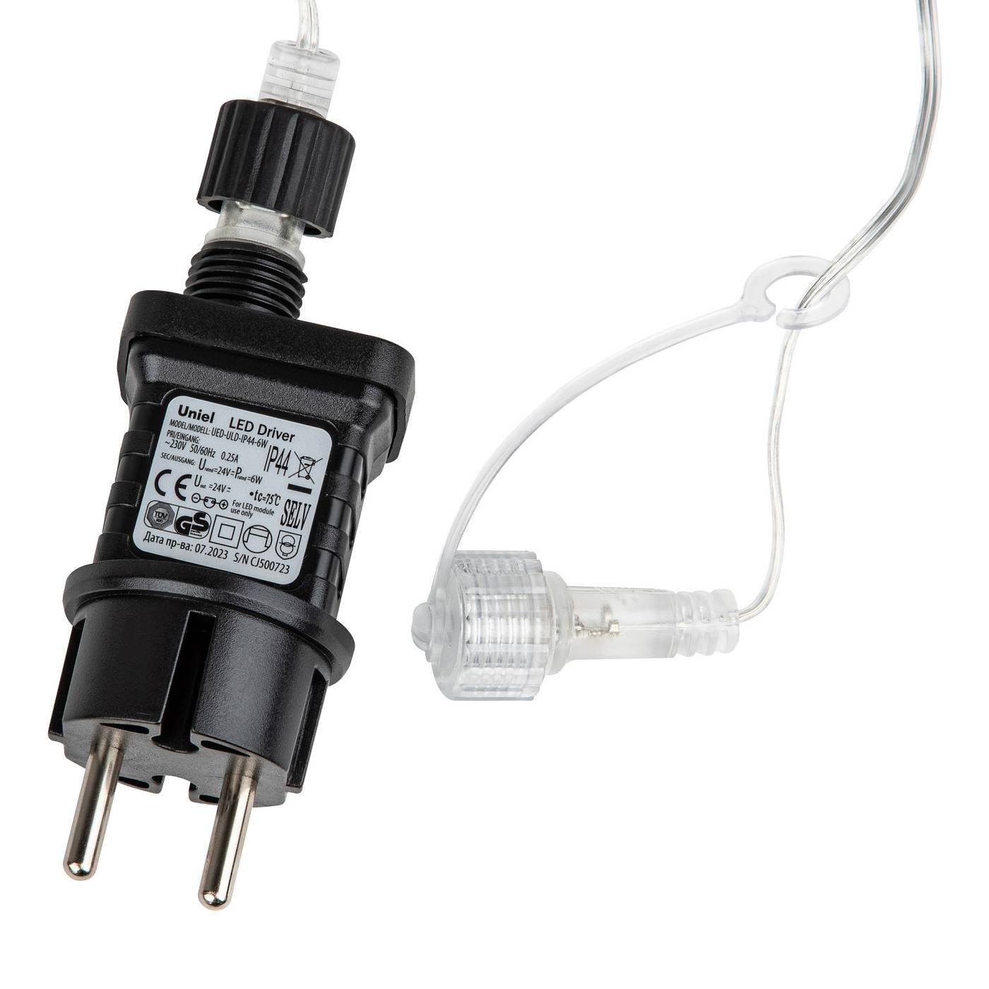 ULD-B25006-440/TTK BLUE-WHITE IP44 Бахрома светодиодная с эффектом мерцания, 25м Uniel ULD-B25006-440/TTK BLUE-WHITE IP44