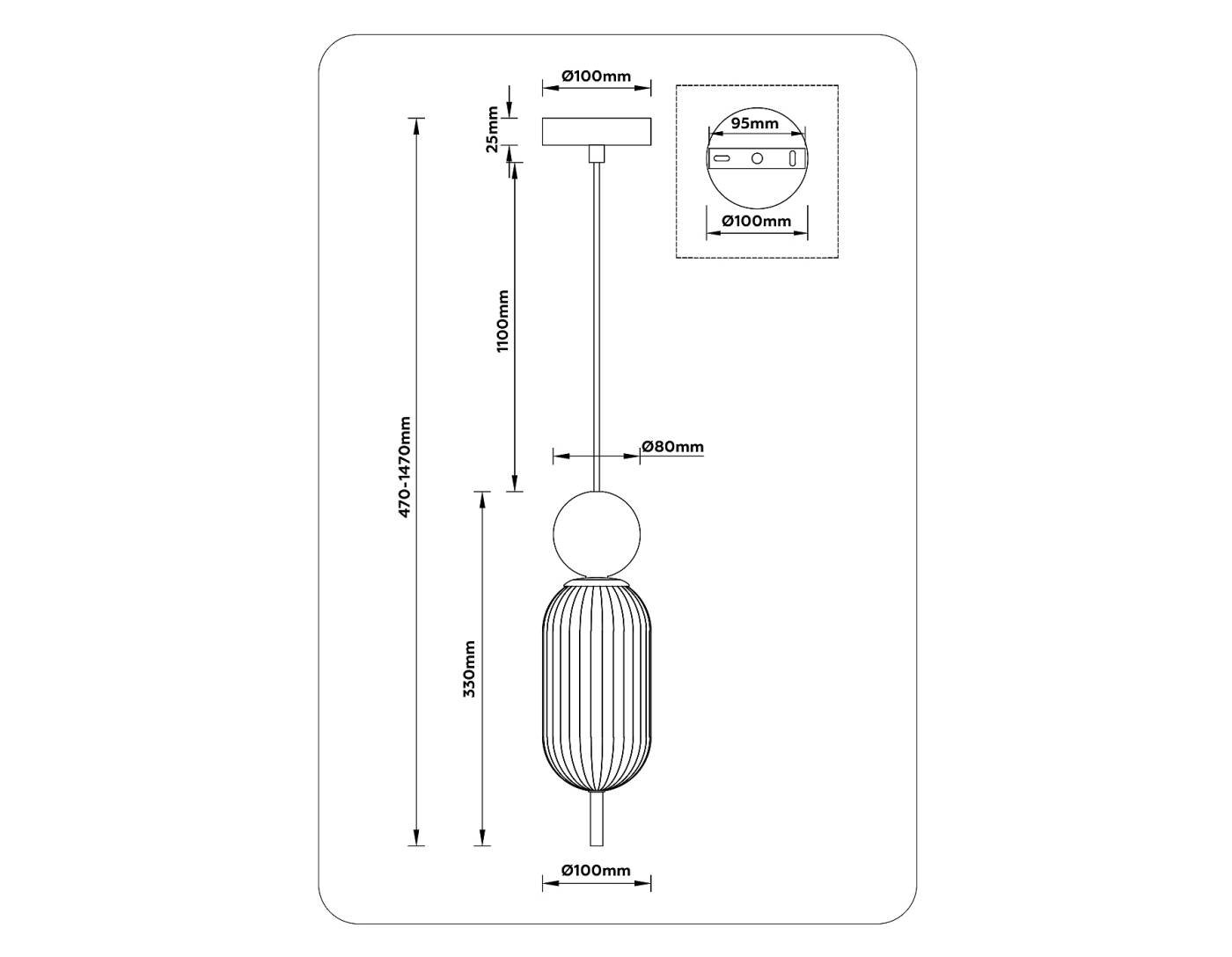 Светильник подвесной Ambrella Ceramo Modern LH53101