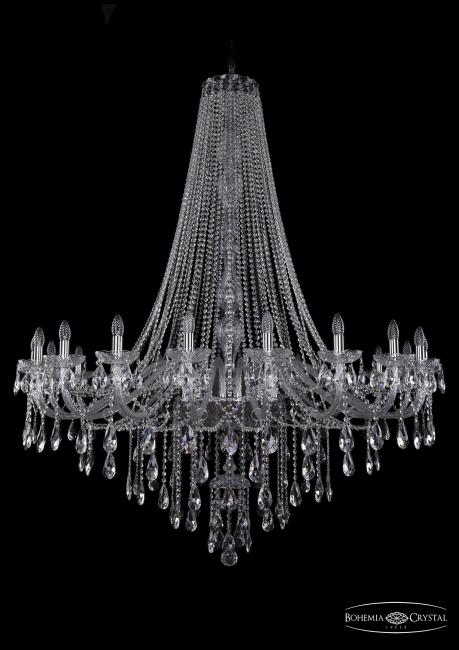 1415/20/530/h-180 Ni Подвесная хрустальная люстра 1415 Bohemia 1415/20/530/h-180 Ni