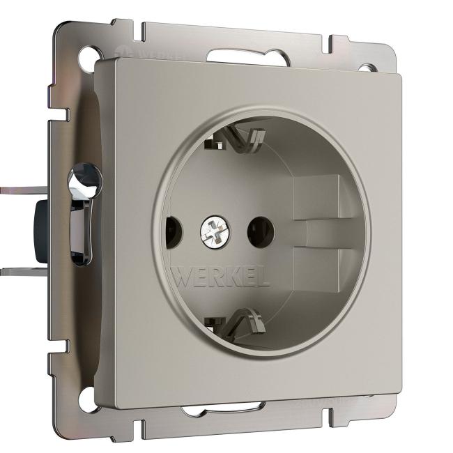 W1271104/ Розетка с заземлением и шторками (дымчатый) Розетка Werkel W1271104/ Розетка с заземлением и шторками (дымчатый)