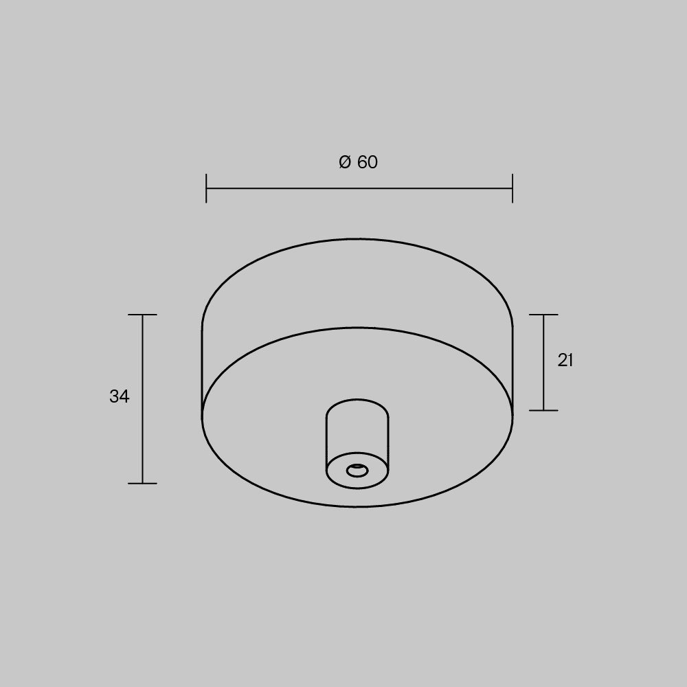 Накладная чаша для подвесного шинопровода Technical TRA233SCB-B