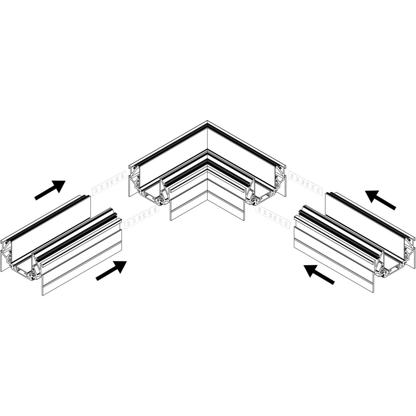 Коннектор Reluce RL 06301 corner connector BK