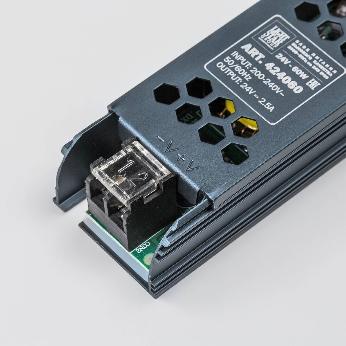 60CORDA5 Тросовая система CORDA 5м и блок питания на 60W (max мощность ленты 11W/метр) Lightstar Corda 60CORDA5