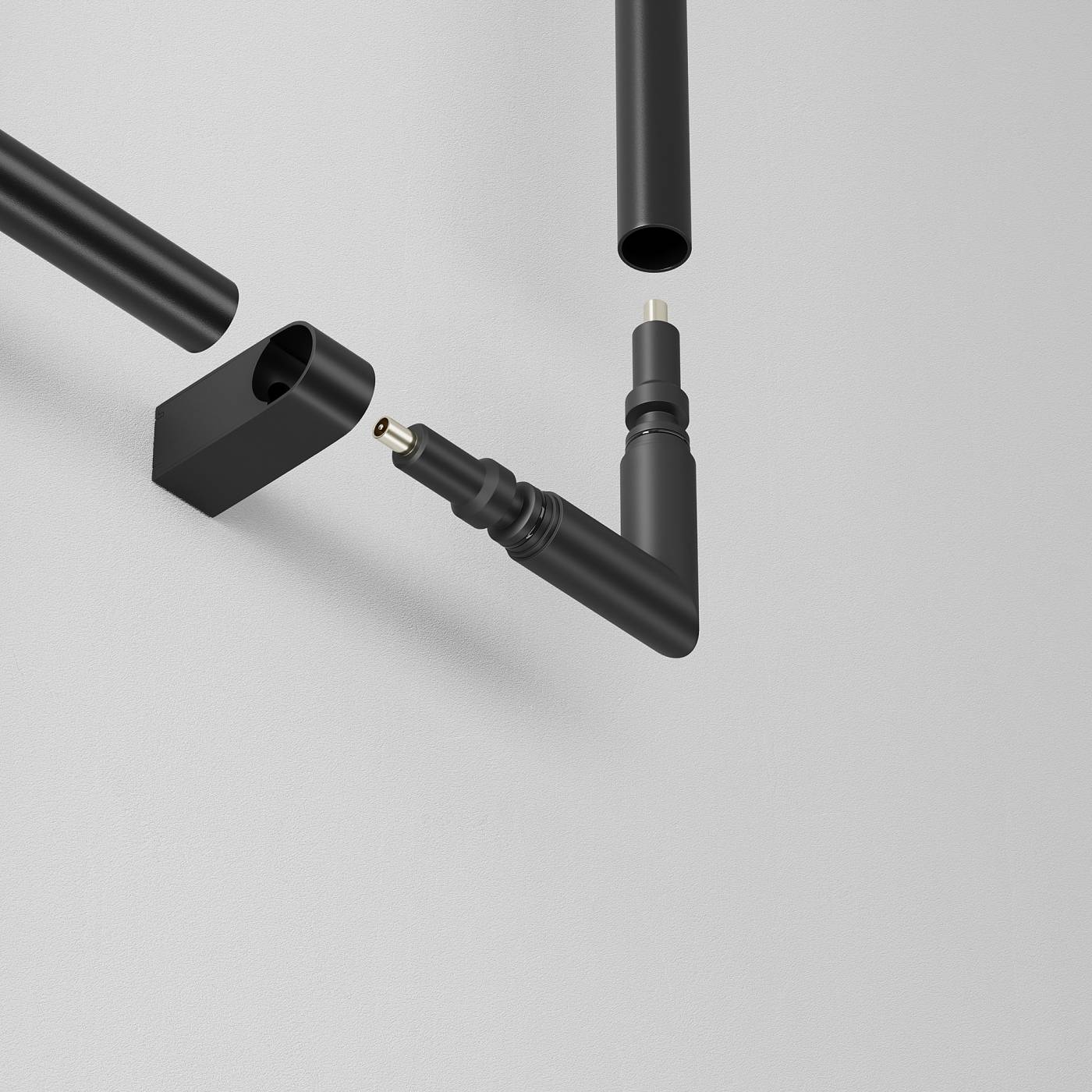 L-образный коннектор для штанговой системы Axity Maytoni Accessories for system Axity CA006EC-B