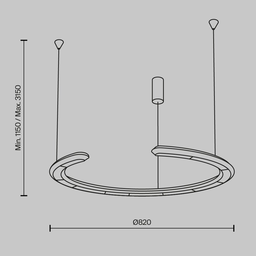 Подвесная люстра Maytoni Motion MOD276PL-L20B3K1