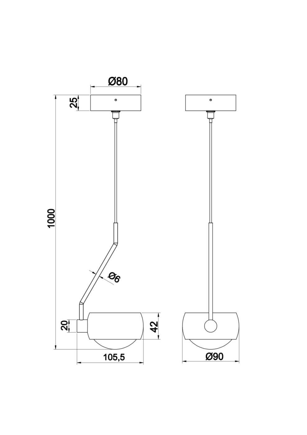 MOD072PL-L8W3K Светильник подвесной Maytoni Lens MOD072PL-L8W3K