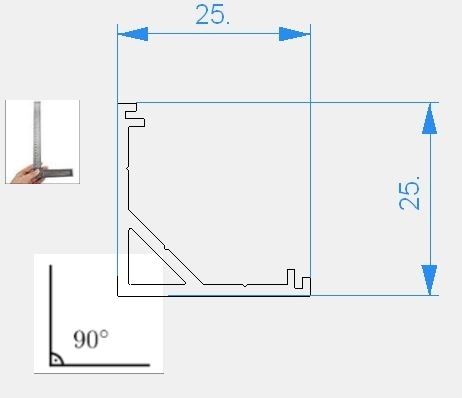 Профиль угловой Deko-Light AV-03-12 970431
