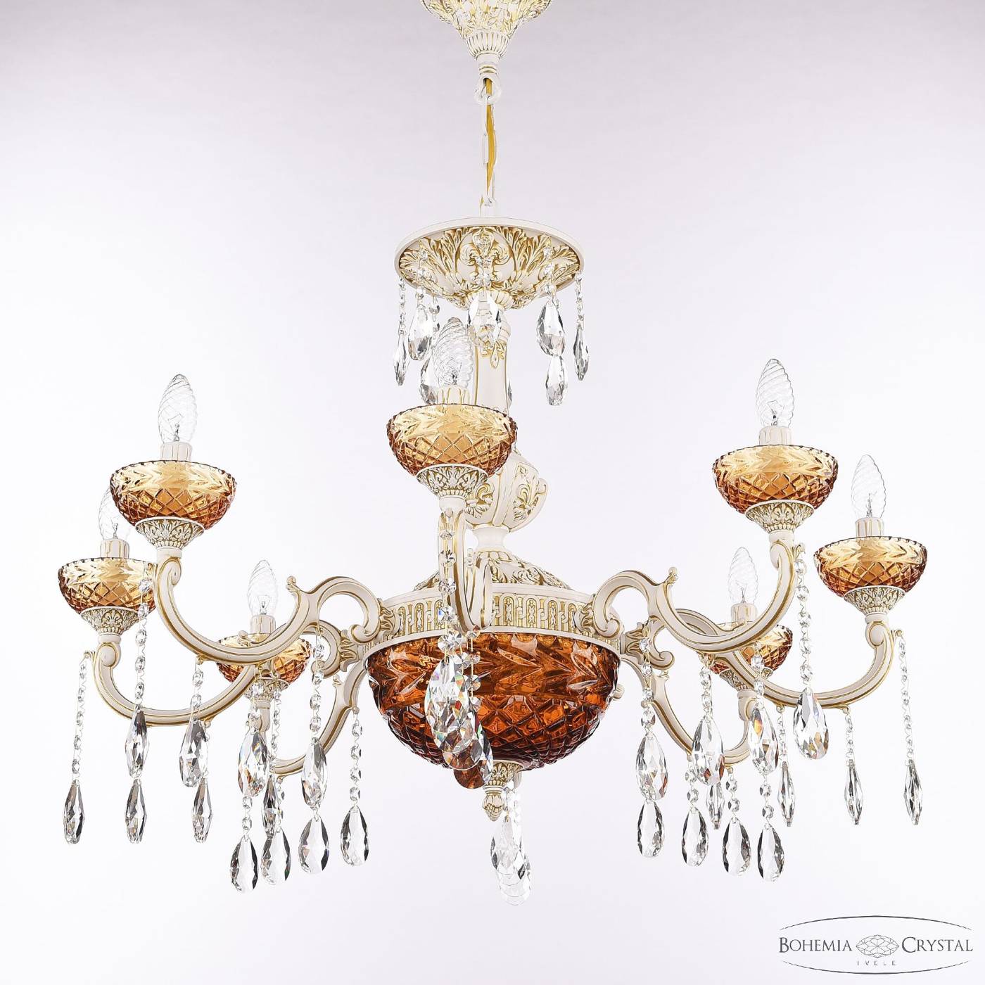 AL78101P/8/250 A WMG P Amber/M-1F Подвесная люстра Bohemia AL7801 AL78101P/8/250 A WMG P Amber/M-1F