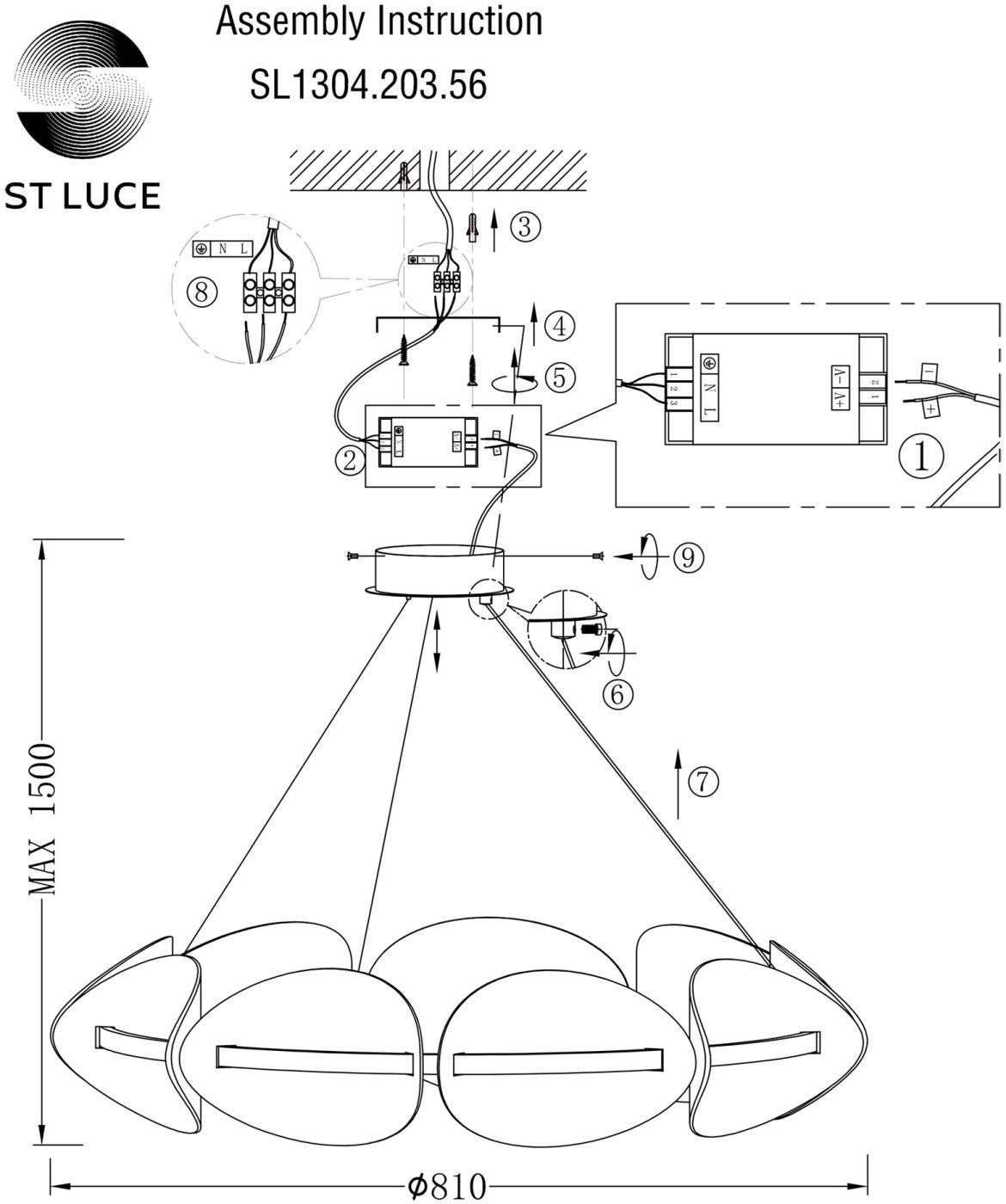 SL1304.203.56 Подвесная люстра ST Luce Etoile SL1304.203.56