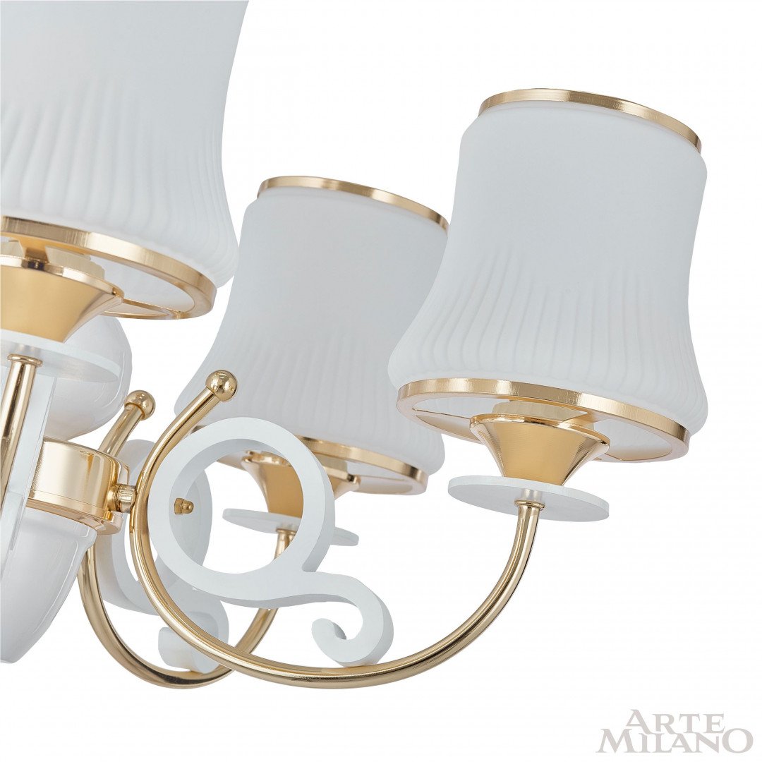 301097/8 Wh/Gd Подвесная люстра Arte Milano Florentia-1097 301097/8 Wh/Gd