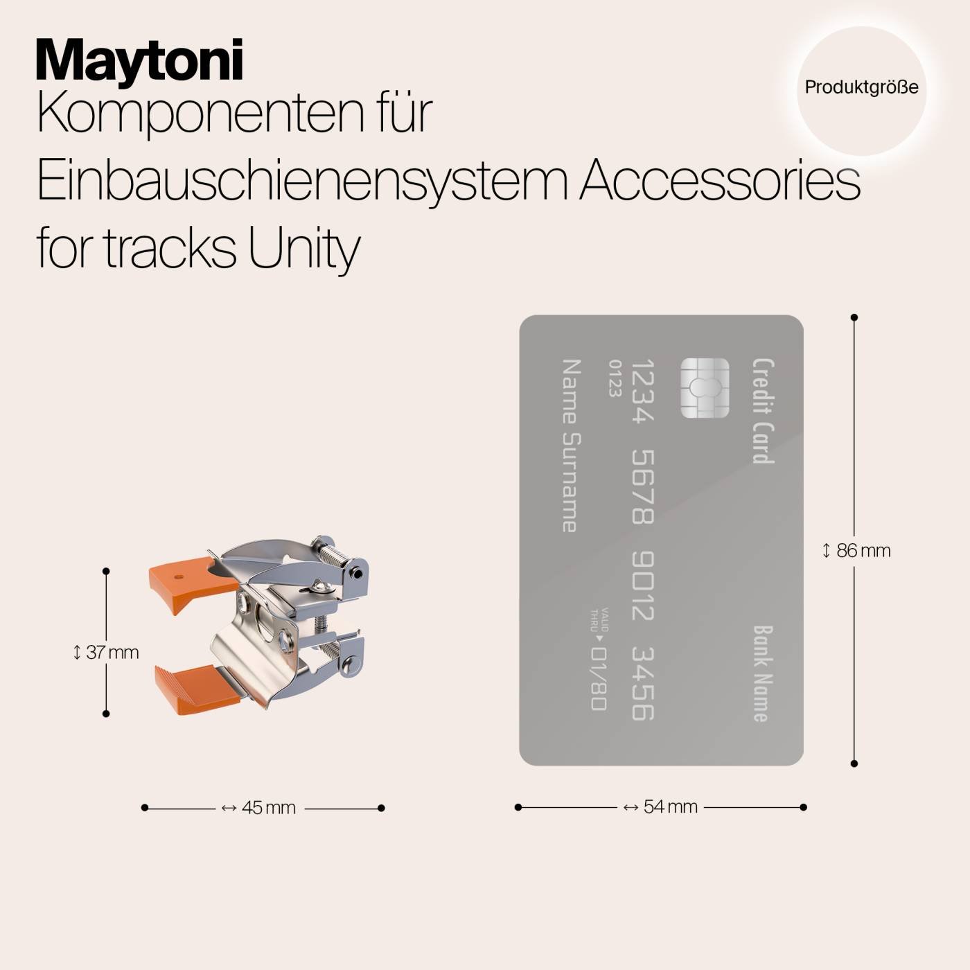 Пружинный держатель для шинопровода Maytoni Accessories For Tracks TRA002HR-11B