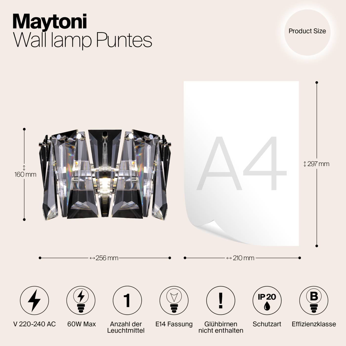 MOD043WL-01CH Настенное бра Maytoni Puntes MOD043WL-01CH