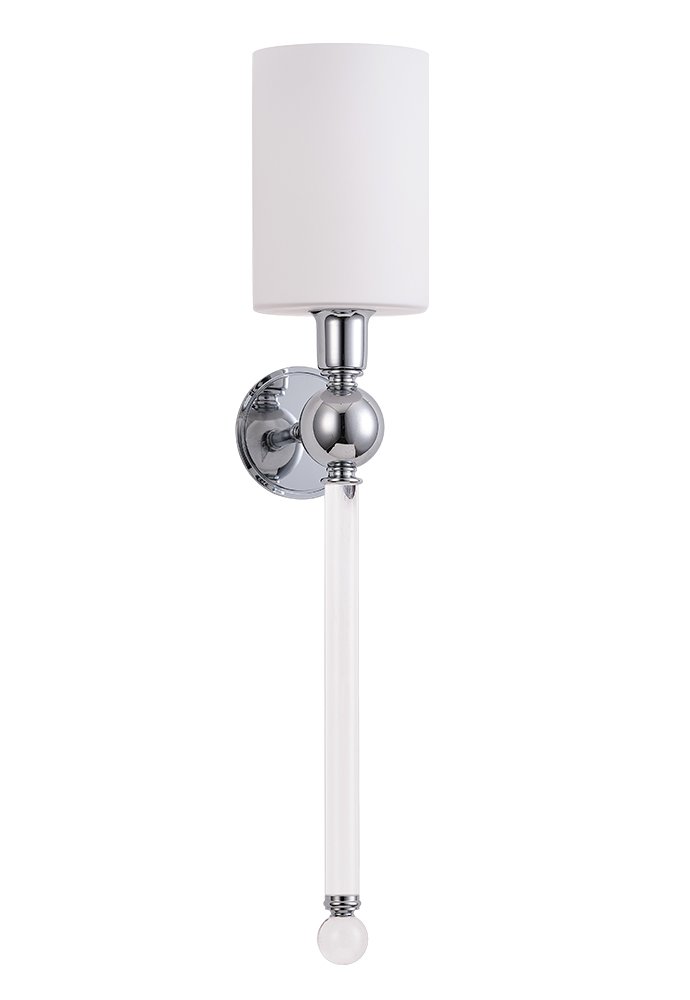 MIRABELLA AP1 CHROME/WHITE Настенное бра Crystal Lux Mirabella MIRABELLA AP1 CHROME/WHITE