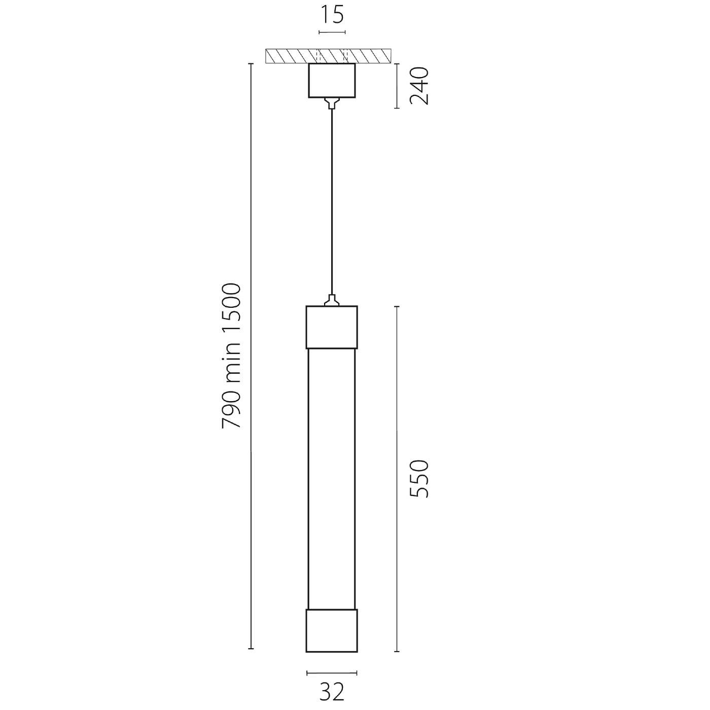 Комплект вертикального крепежа одиночный Pfofiled к профилю 4428хх (D28) с PVC трубкой Lightstar Profiled 442892