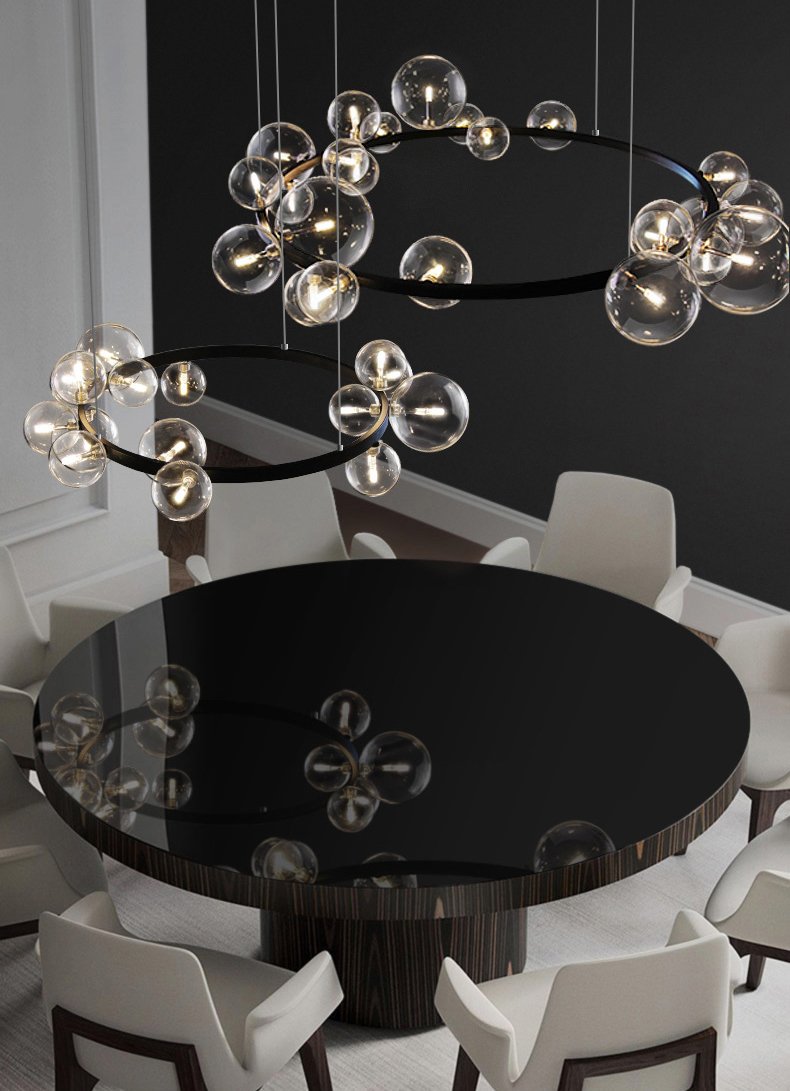 8828P/L black/clear Подвесная люстра Delight Collection Art Deco Bubble 8828P/L black/clear