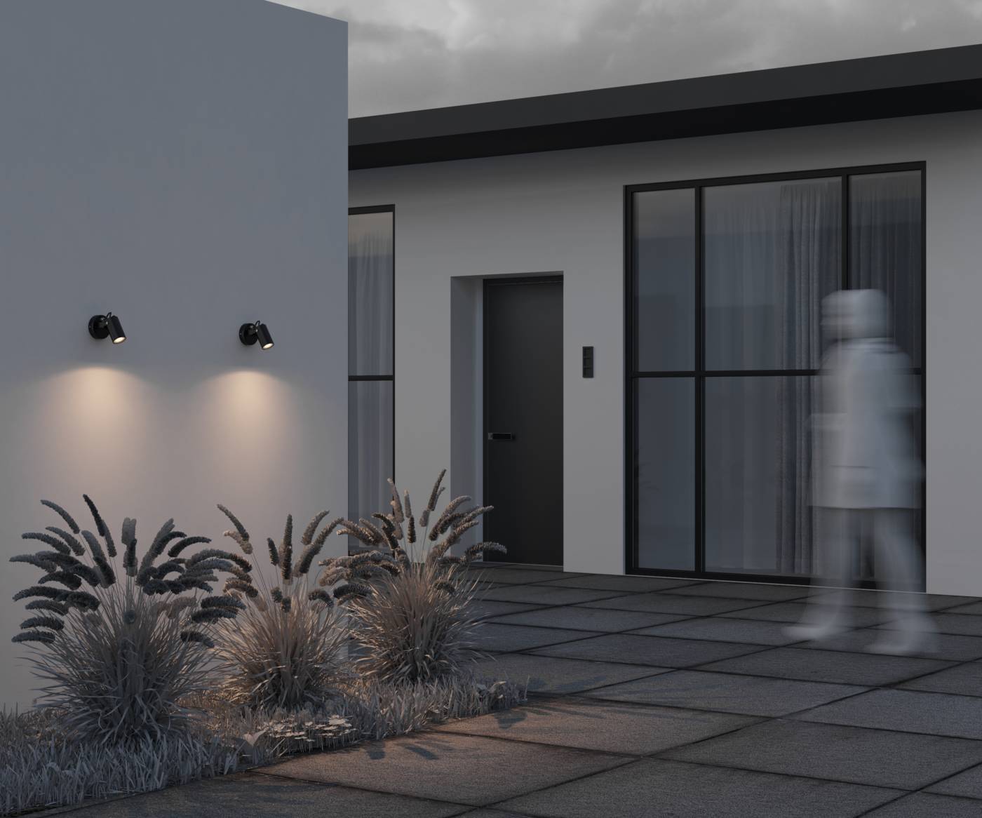 Уличный настенный светильник Maytoni Scope O025WL-01B