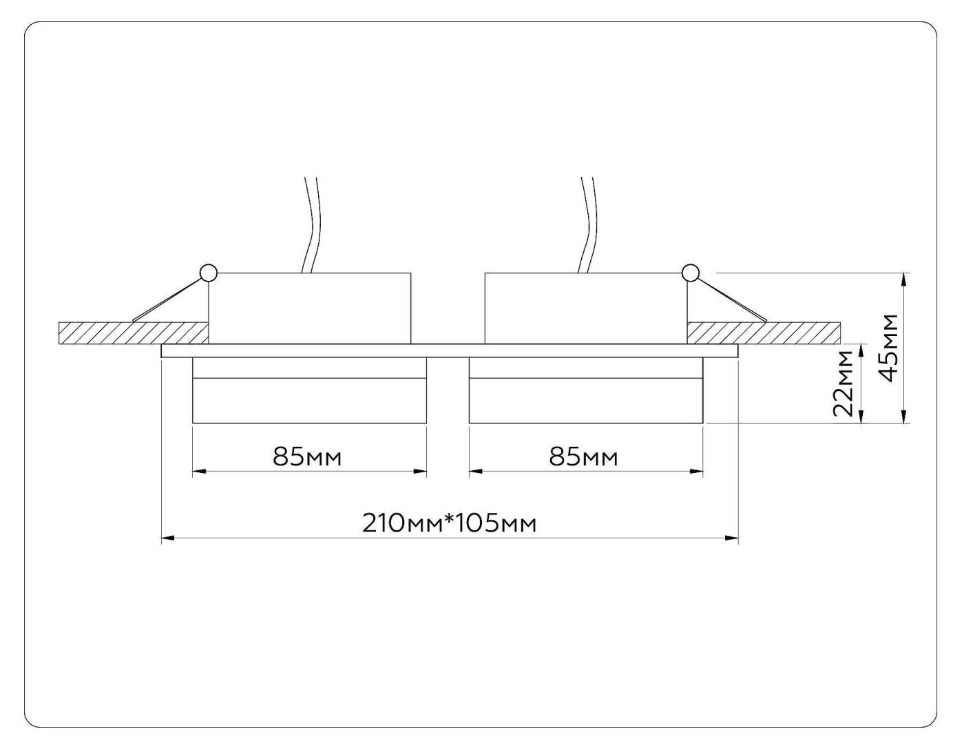 TN52424 Встраиваемый светильник Ambrella GX53 Acrylic tech TN52424