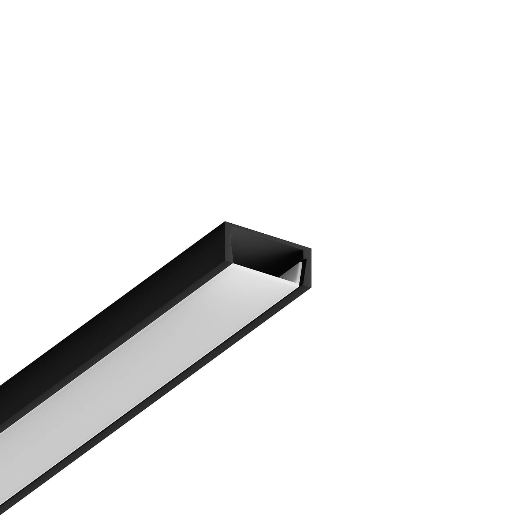 HSBL_0196 Накладной профиль для светодиодной ленты-2м, чёрный Hesby Lighting Line HSBL_0196