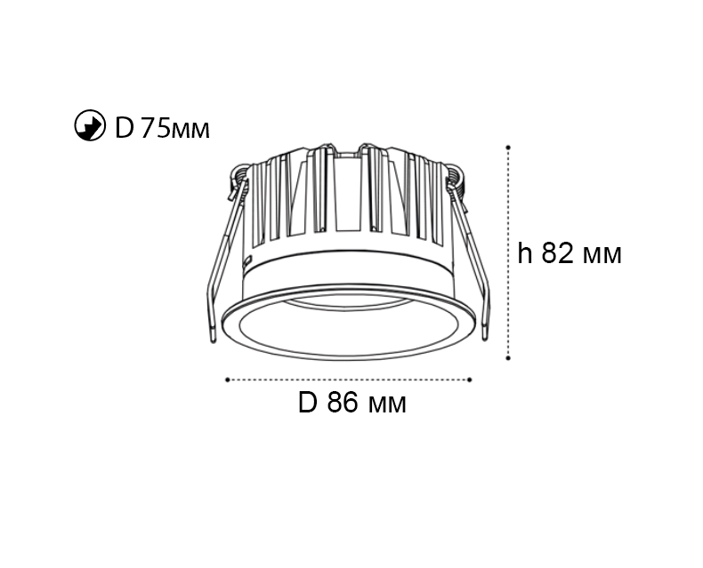 IT06-6038 white 4000K Встраиваемый светильник Italline IT06-6038 white 4000K