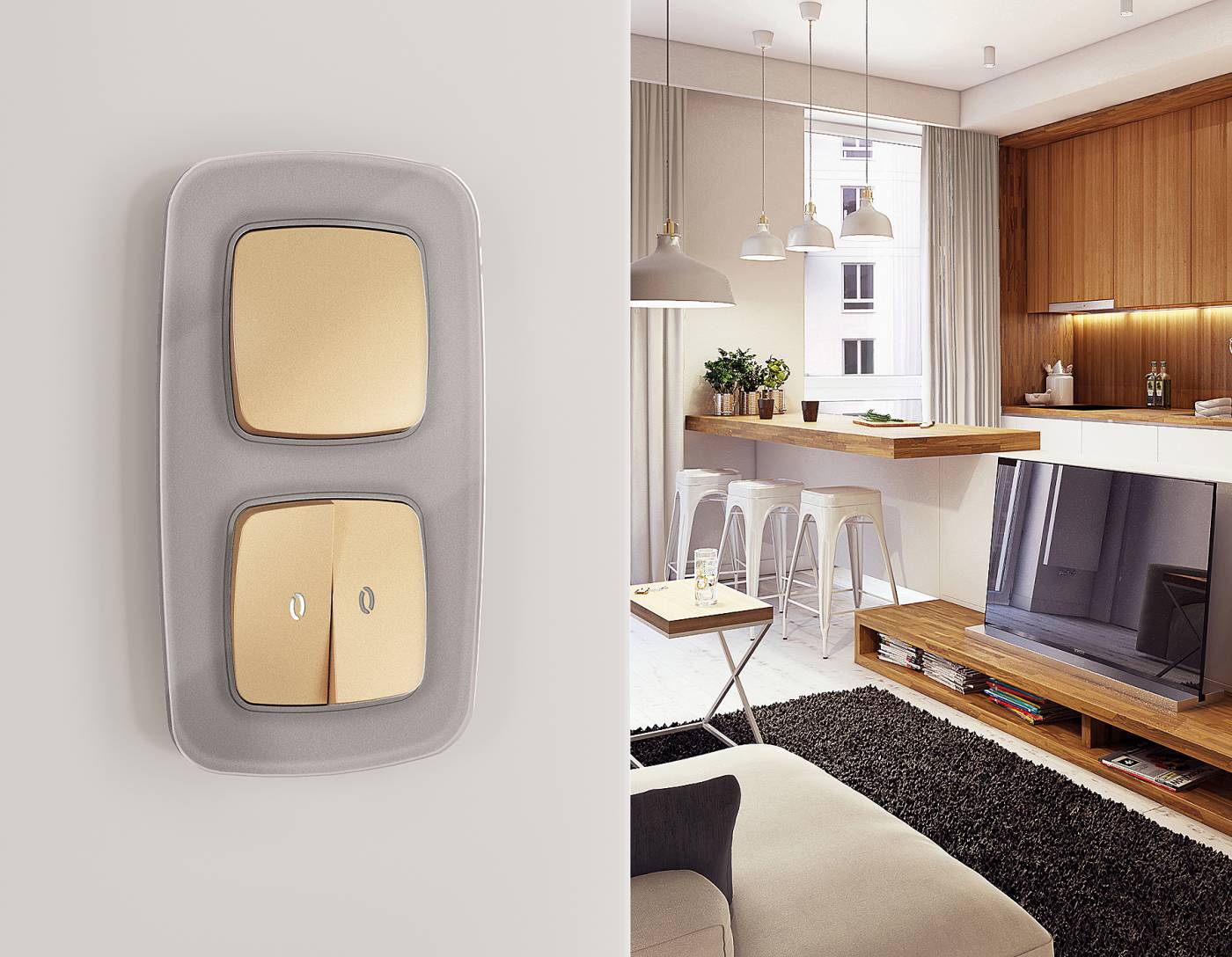 Рамка Ambrella Volt Radian Стекло органическое OF320504