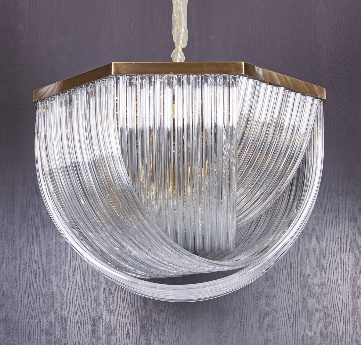 Подвесная люстра Delight Collection Murano Glass A001-800 L12 brass/clear