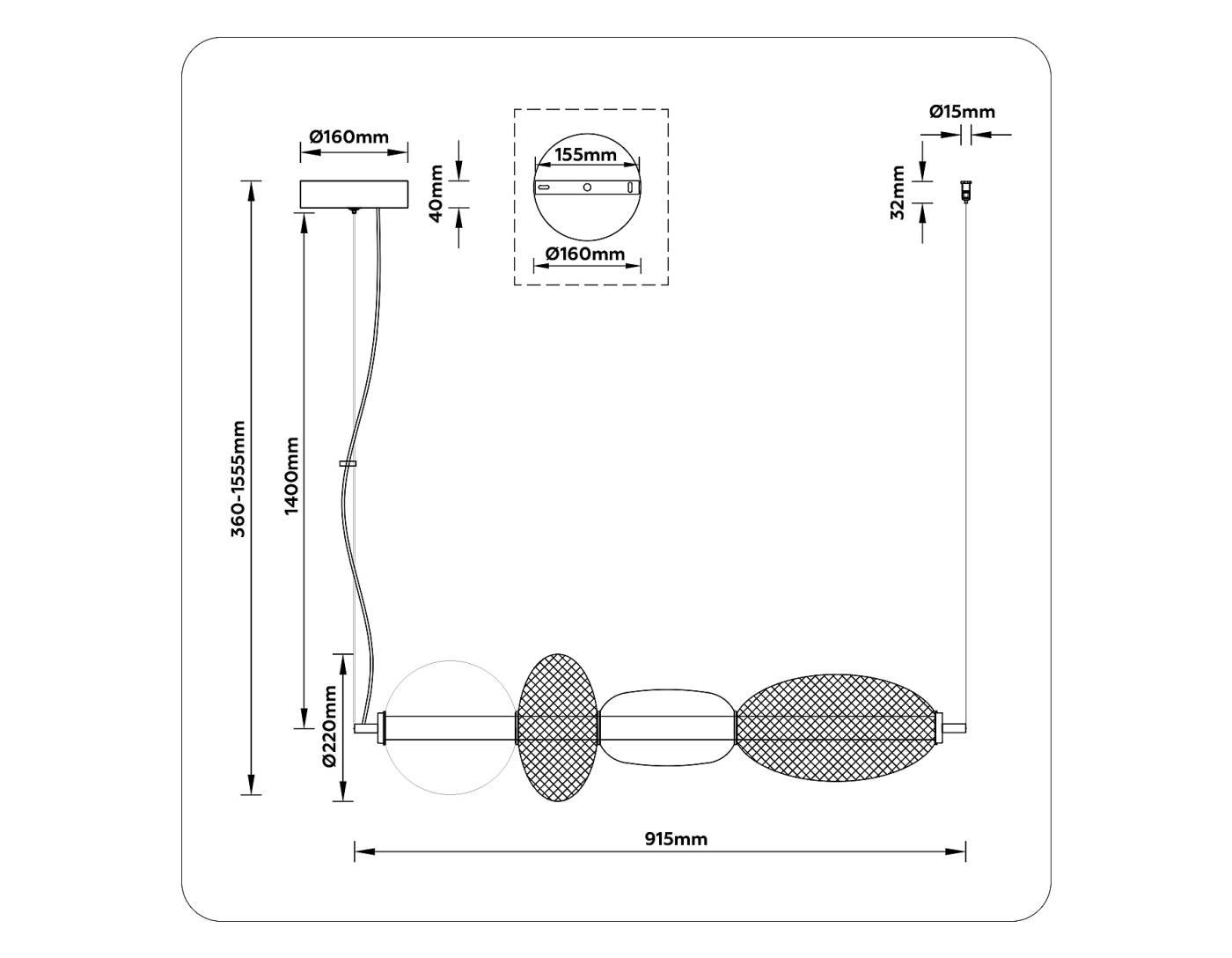 LH11010 Светильник подвесной Ambrella Modern LH11010