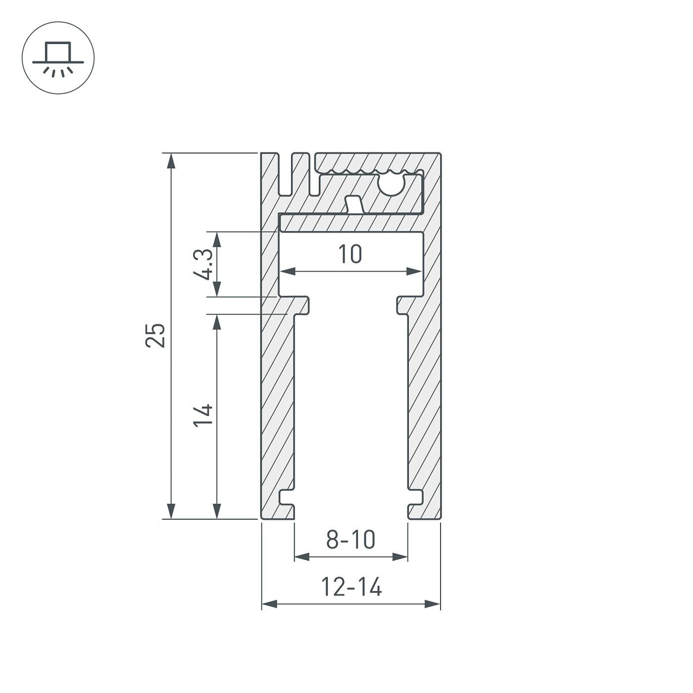 Профиль Arlight Klus-Glass 019191