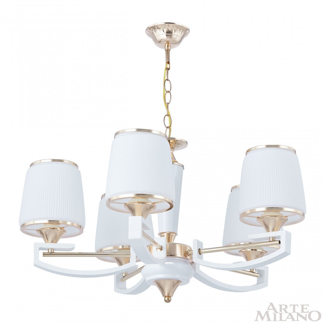 Подвесная люстра Arte Milano Florentia-2457 302457/5 Wh/Gd