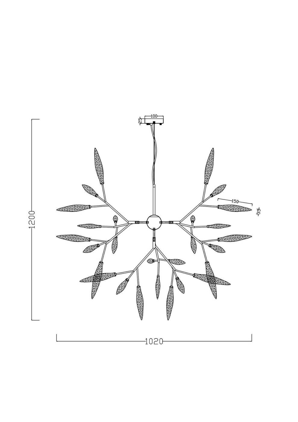FR5067PL-36B Подвесная люстра Freya Iris FR5067PL-36B