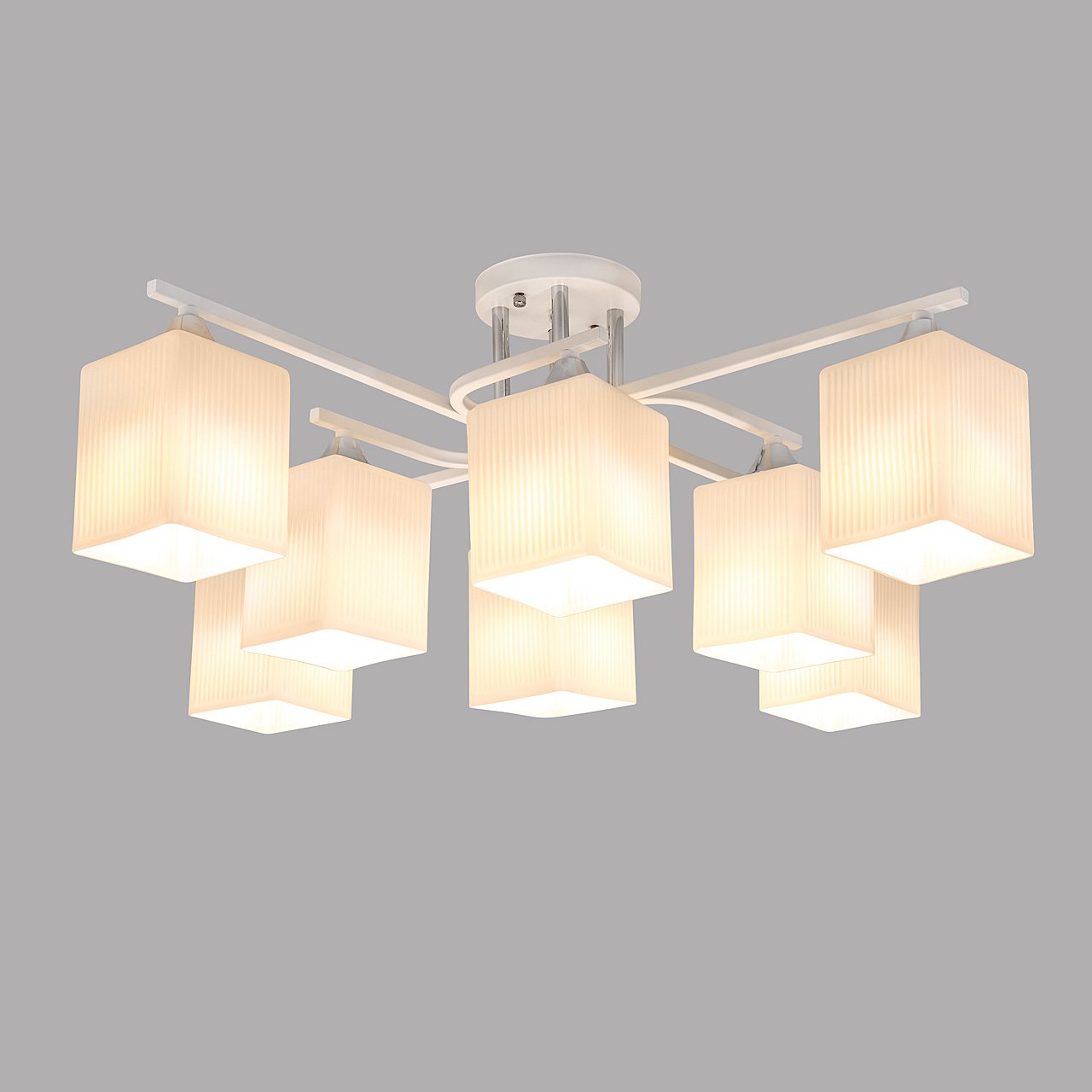 MD.6193-8-S-WH+CH Потолочная люстра IMEX MD.6193-8-S-WH+CH