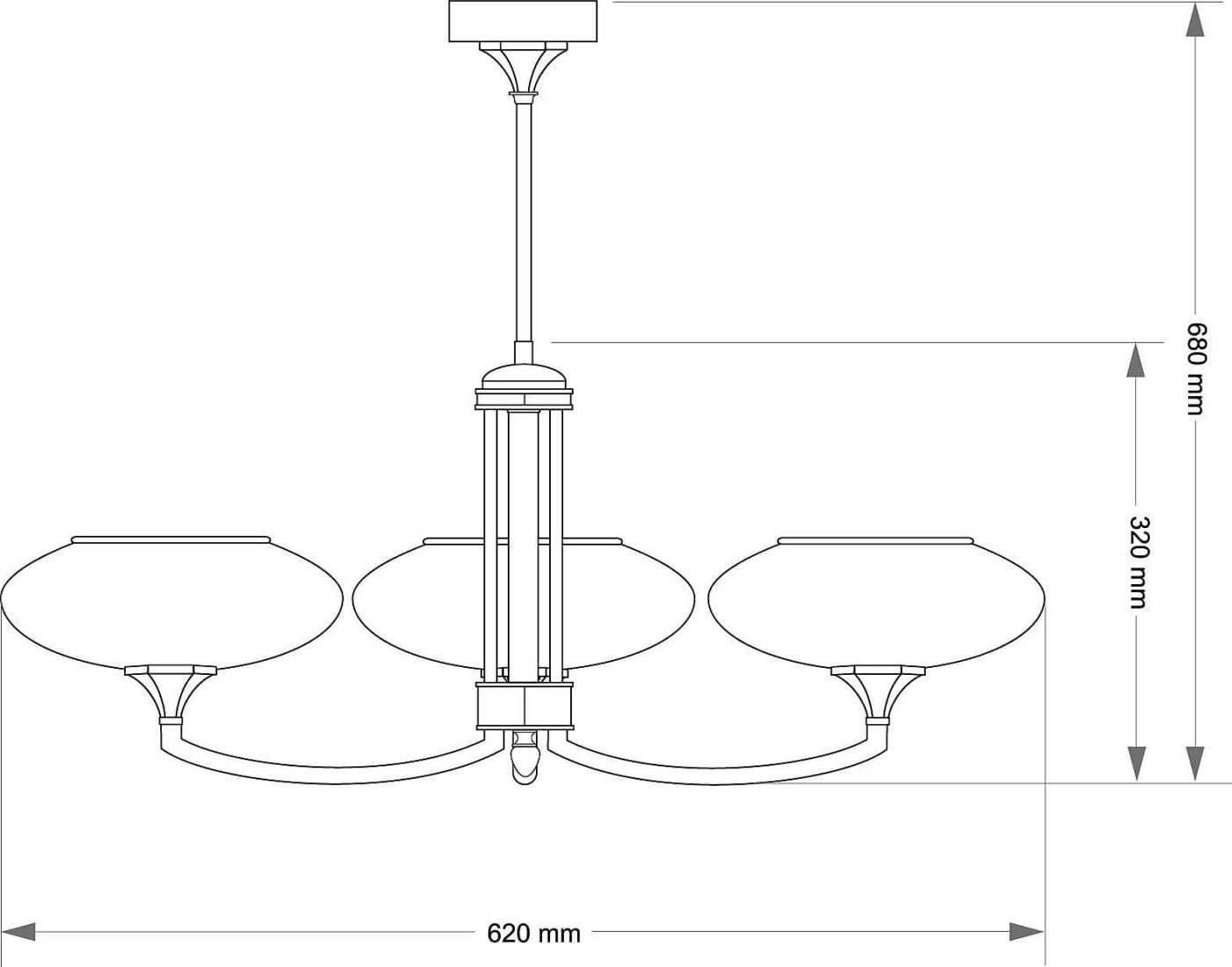 Потолочная люстра Kutek Decor DEC-ZW-3(P)