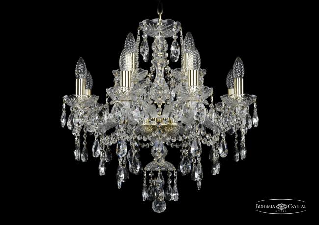 1415/8+4/200 G Подвесная хрустальная люстра 1415 Bohemia 1415/8+4/200 G