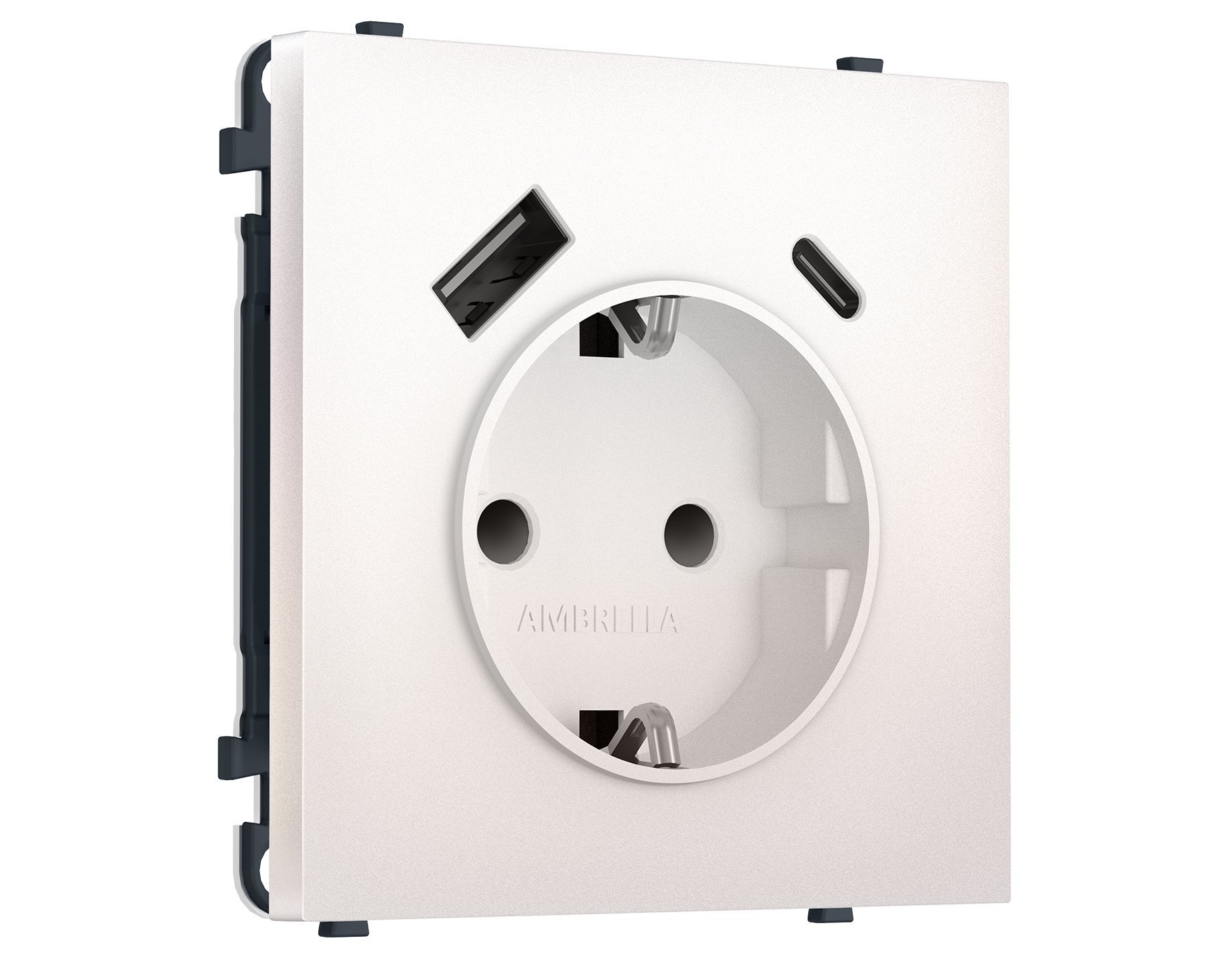 MS210010 MS210010 Комплект механизма электрической розетки SIGMA Жемчуг 2USB A+C 20W (быст. зар.) с/з с/ш 16A-250V QUANT PRO (SP2100, PR160)