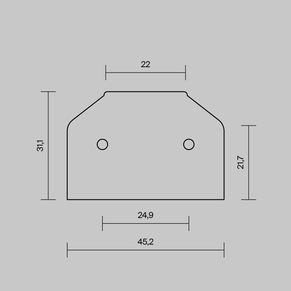 TRA239MPEC-S Заглушка Accessories for tracks Exility X Maytoni TRA239MPEC-S