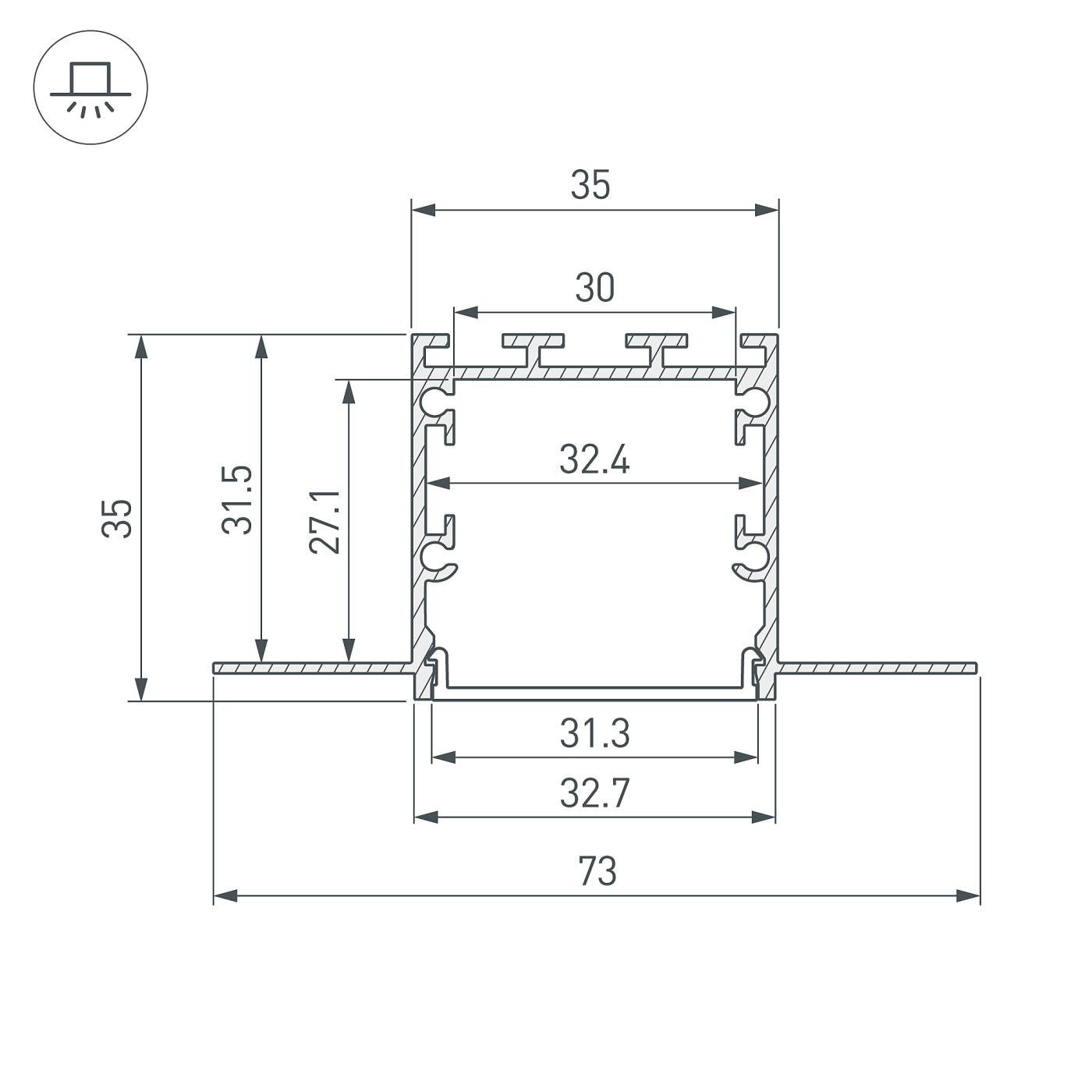 Профиль Arlight Sl-Linia 049950