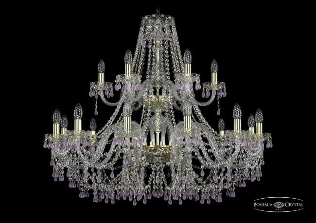 Подвесная хрустальная люстра 1410 Bohemia 1410/12+6/360/2d G V7010