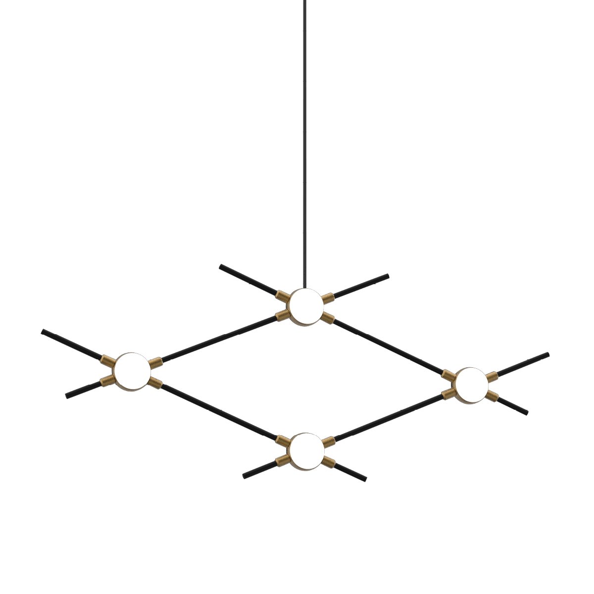 MD18001067-4A black/gold Подвесная люстра Delight Collection Molecular MD18001067-4A black/gold