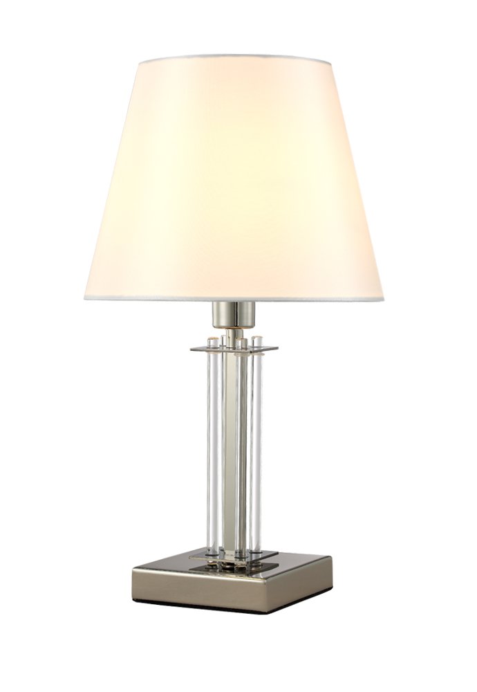 NICOLAS LG1 NICKEL/WHITE Настольная лампа Crystal Lux Nicolas NICOLAS LG1 NICKEL/WHITE